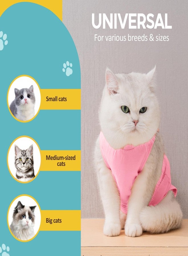 Avont Cat Recovery Suit - Kitten Onesie for Cats After Surgery, Cone of Shame Alternative Surgical Spay Suit for Female Cat, Post-Surgery or Skin Diseases Protection -Pink(S) - Image 5